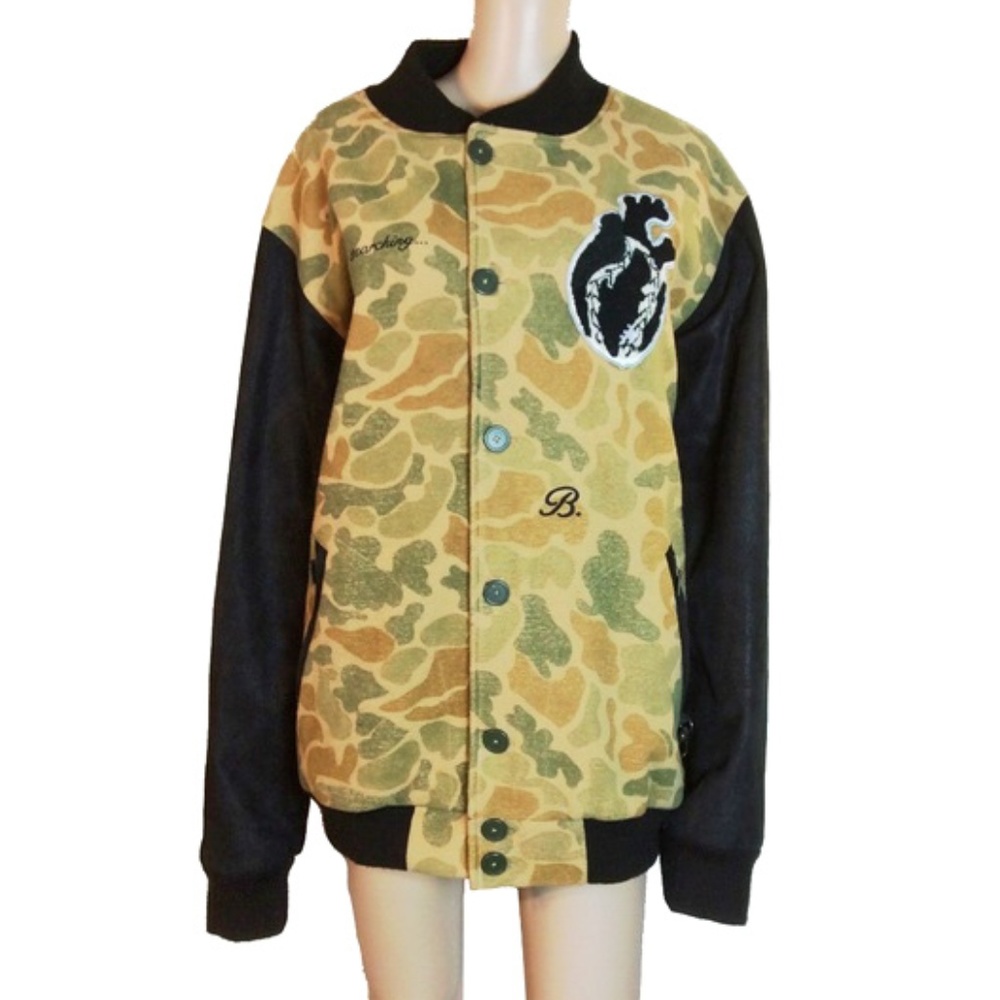 Sale! Men's Burton Heritage camo varsity jacket